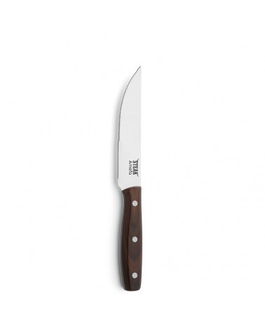 Porterhouse Steakmesser aus Stahl und Holzgriff - Amefa -