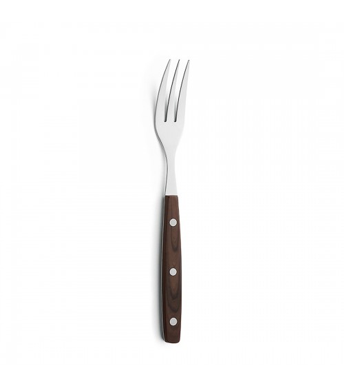 Porterhouse Steel Steak Fork and Wooden Handle - Amefa -