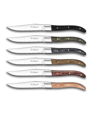 Set 6 Coltelli Laguiole - Acciaio Inox e Manico in Legno Bachelizzato - Royal Louis - 
