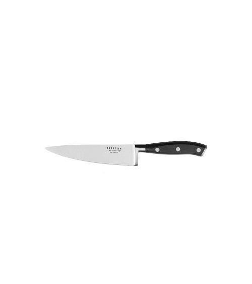 Chef Knife in Steel and Black Handle - Richardson Sheffield Vulcano -  - 