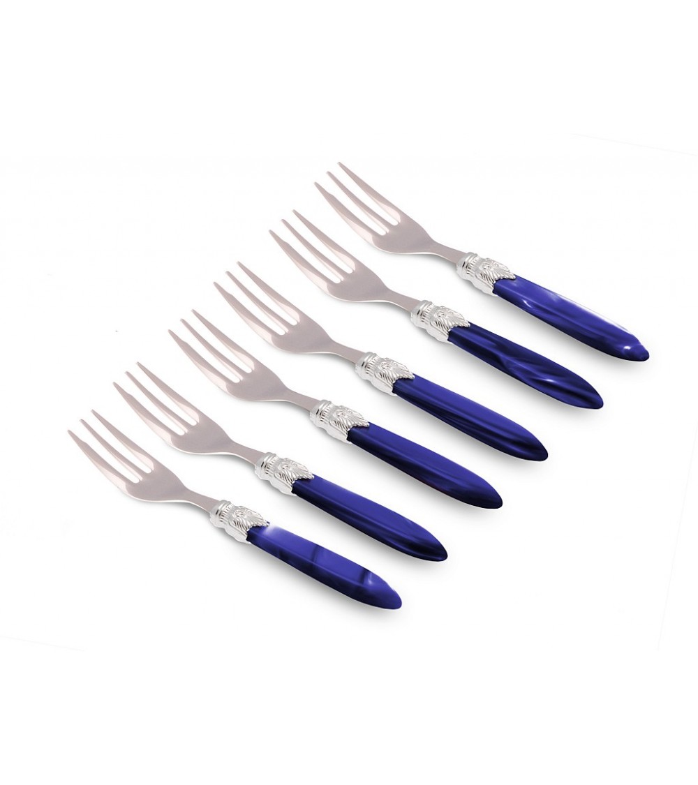 Rivadossi Sandro: Set mit 6 Dessertgabeln – Farbe Laura Silber - 