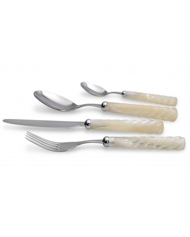 Set 4-teiliges Vito-farbiges Perlmuttbesteck – Tischplatz - 