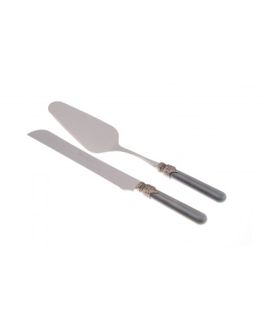 Vintage Besteck - Rivadossi - Edelstahl - 2-teiliges Torten-Set - 