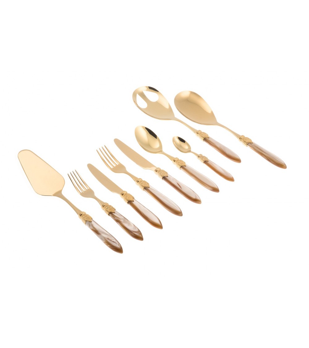 Posate Oro Pvd Rivadossi - Laura Oro Servizio 75pz - 