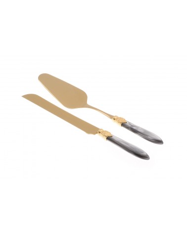 Laura Oro - Set 2pz Dolce - Coltello E Pala Torta - 