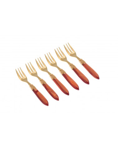 Ensemble de fourchettes dorées Dolce Laura 6pcs - Couverts Rivadossi -