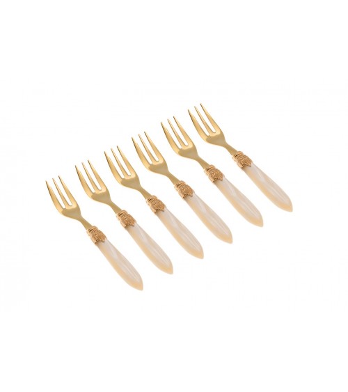 Forchettina Dolce Laura Oro Set 6pz - Posate Rivadossi - 