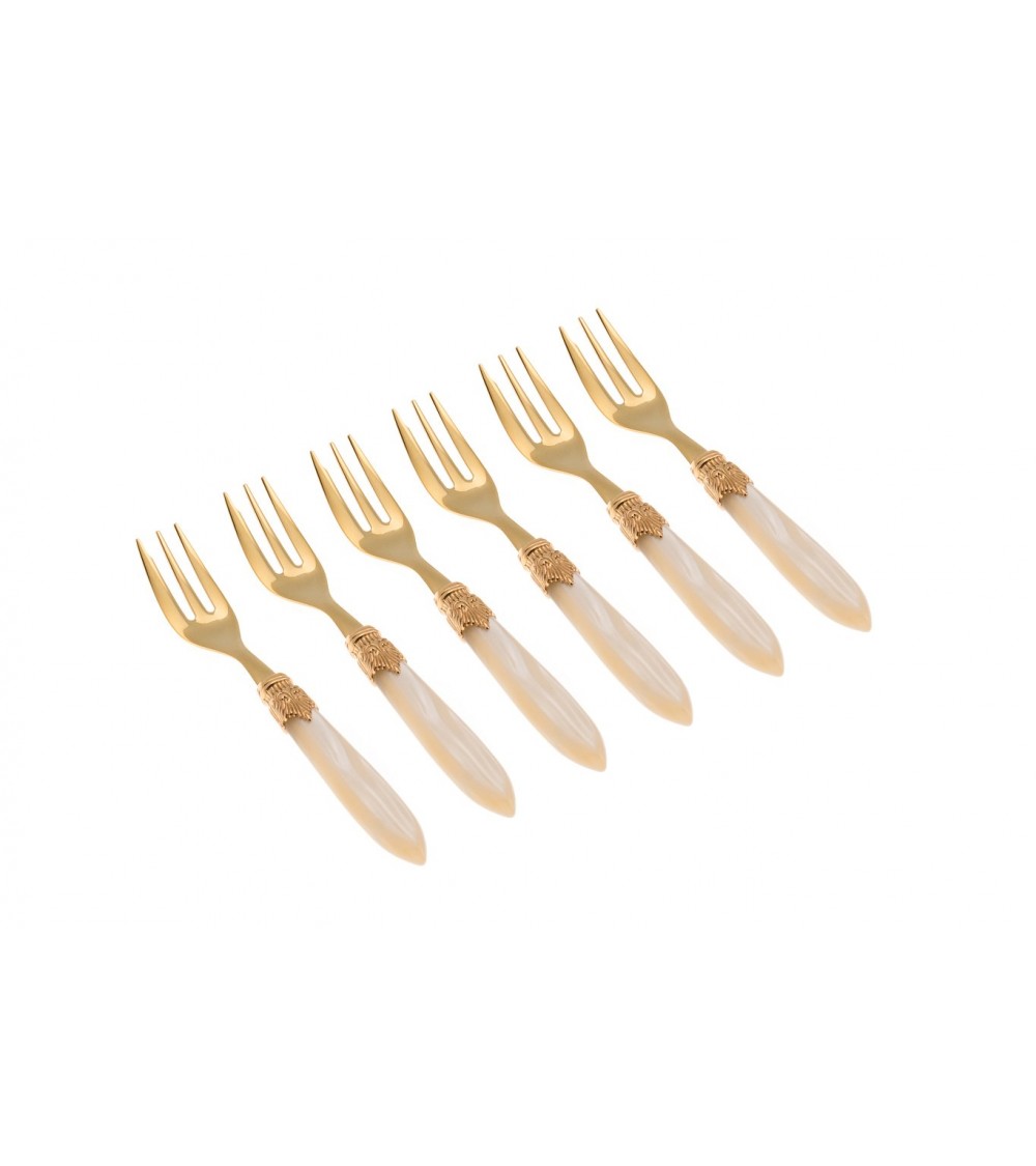 Ensemble de fourchettes dorées Dolce Laura 6pcs - Couverts Rivadossi - 