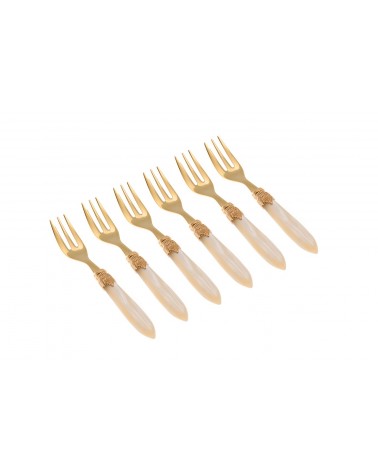 Ensemble de fourchettes dorées Dolce Laura 6pcs - Couverts Rivadossi - 