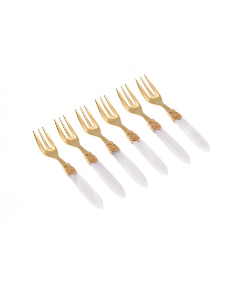 Forchettina Dolce Laura Oro Set 6pz - Posate Rivadossi - 