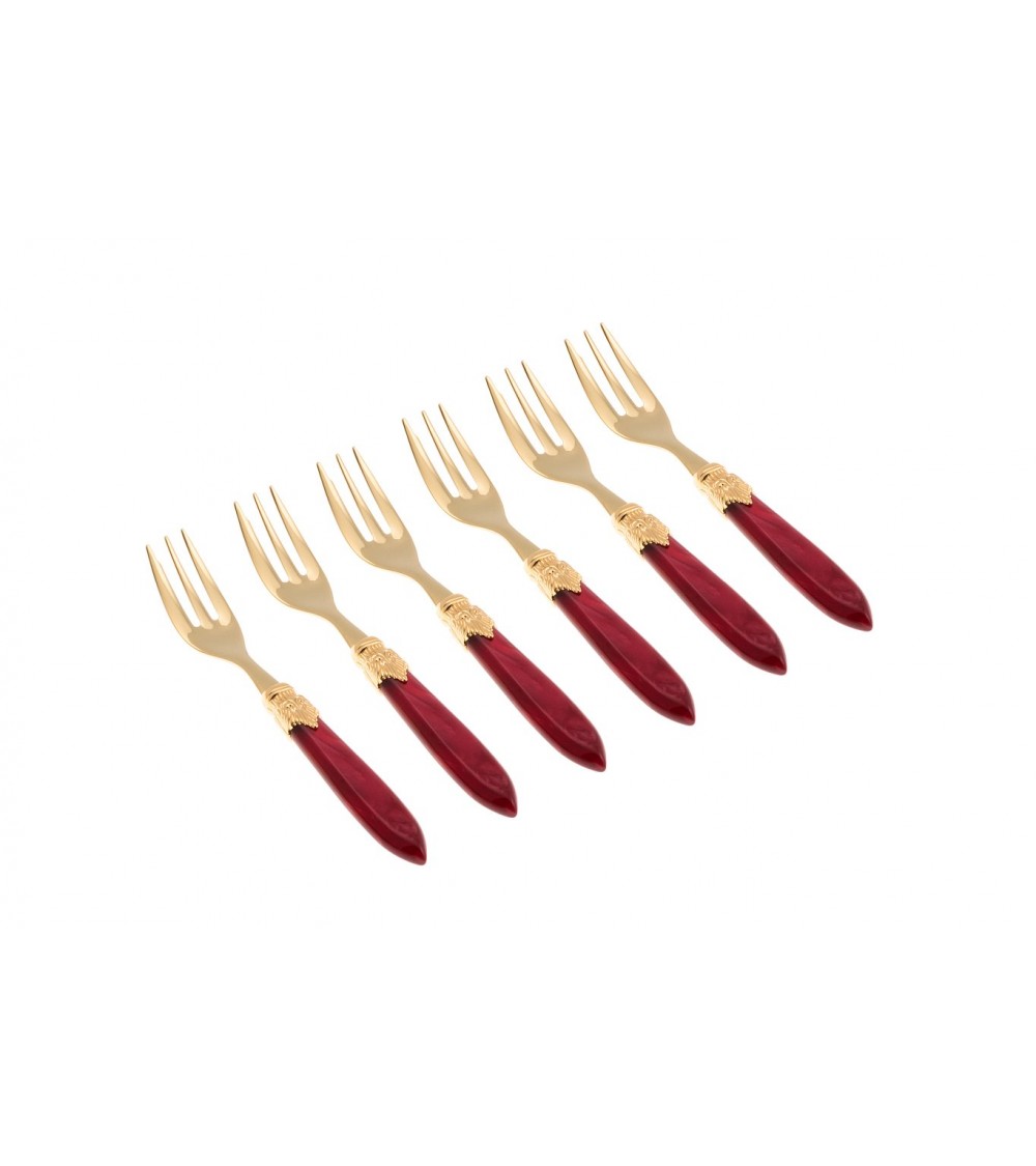 Dolce Laura Gold Gabelset 6-teilig - Rivadossi Besteck -