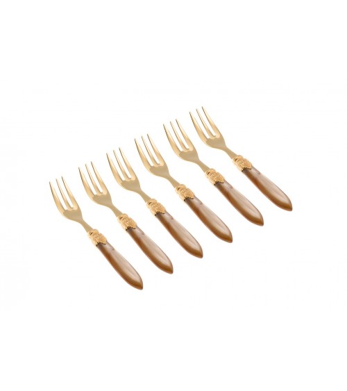 Dolce Laura Gold Gabelset 6-teilig - Rivadossi Besteck -