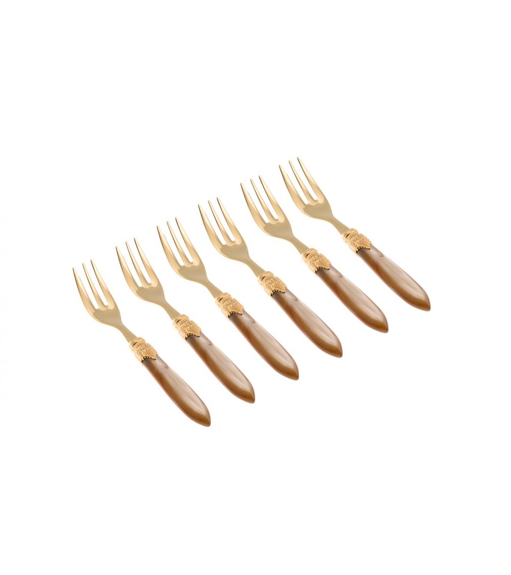Dolce Laura Gold Gabelset 6-teilig - Rivadossi Besteck -