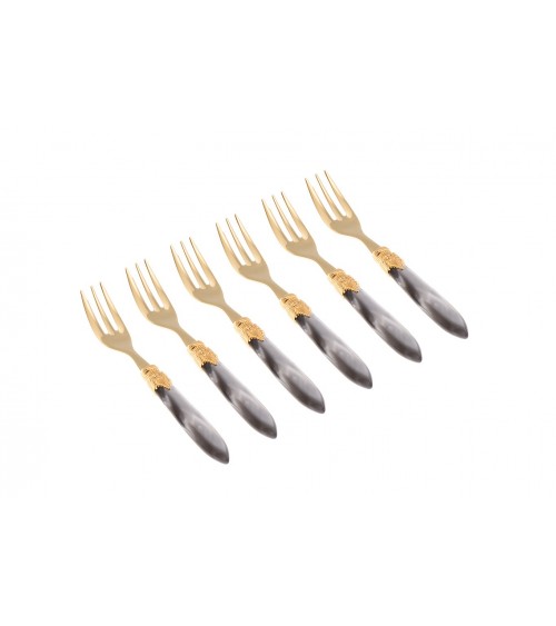 Forchettina Dolce Laura Oro Set 6pz - Posate Rivadossi - 