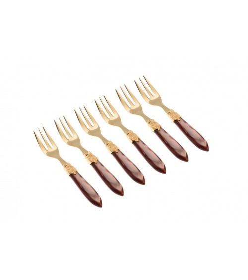 Forchettina Dolce Laura Oro Set 6pz - Posate Rivadossi - 