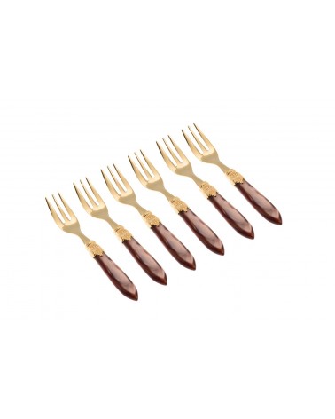 Ensemble de fourchettes dorées Dolce Laura 6pcs - Couverts Rivadossi - 