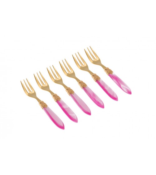 Forchettina Dolce Laura Oro Set 6pz - Posate Rivadossi - 
