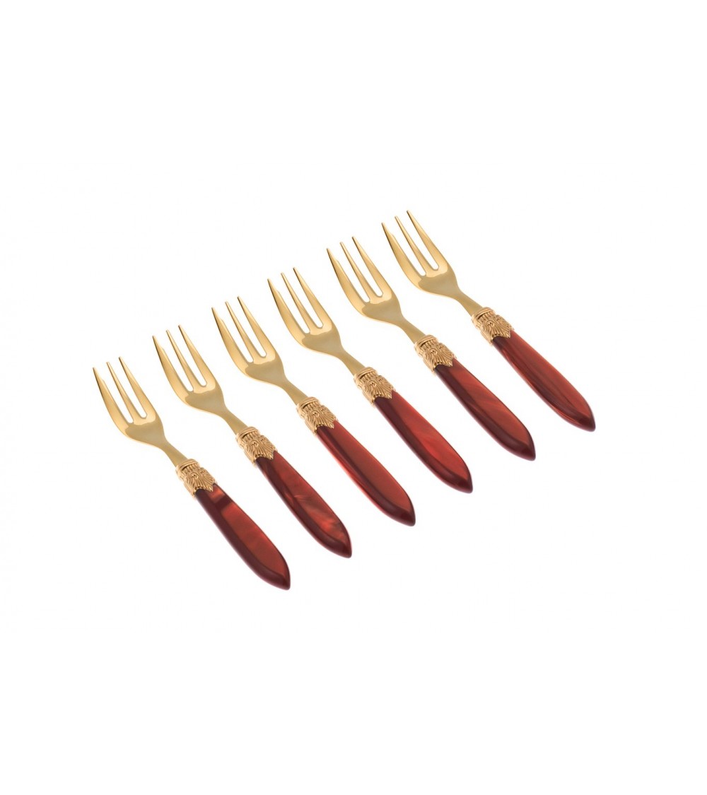 Ensemble de fourchettes dorées Dolce Laura 6pcs - Couverts Rivadossi - 
