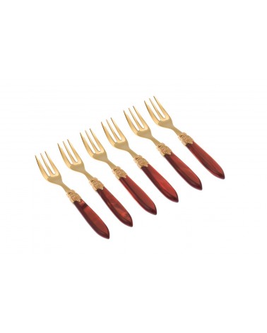 Ensemble de fourchettes dorées Dolce Laura 6pcs - Couverts Rivadossi - 