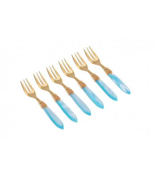 Dolce Laura Gold Gabelset 6-teilig - Rivadossi Besteck -