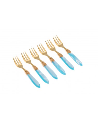 Ensemble de fourchettes dorées Dolce Laura 6pcs - Couverts Rivadossi - 