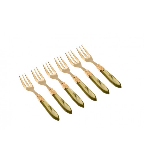 Forchettina Dolce Laura Oro Set 6pz - Posate Rivadossi - 
