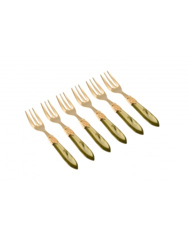 Forchettina Dolce Laura Oro Set 6pz - Posate Rivadossi - 