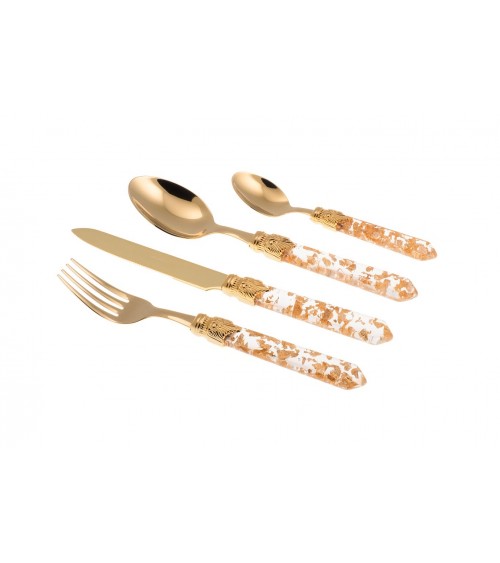 Luna Goldenes Besteck-Pvd-Set 24-teilig - Rivadossi Sandro -