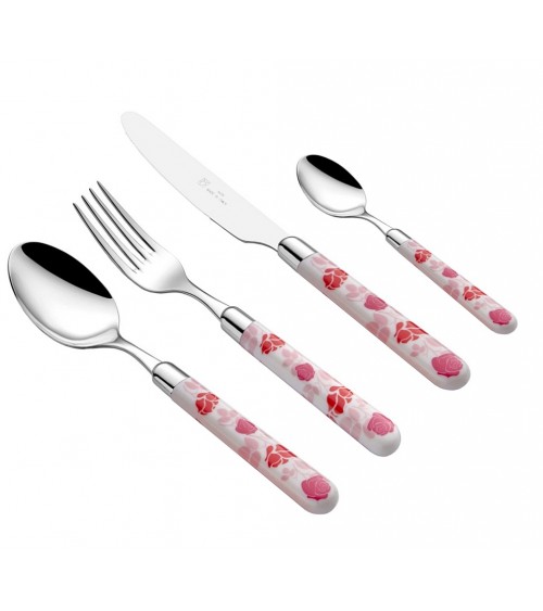 Naif Rose - 24-teiliges farbiges Besteckset Rivadossi -