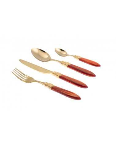 Posate Rivadossi Shop Online - Laura Oro Set 4pz - 