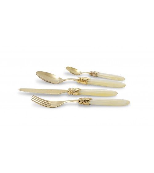 Gold Pvd Besteck Rivadossi Sandro - Laura Set 24-teilig Edelstahl -
