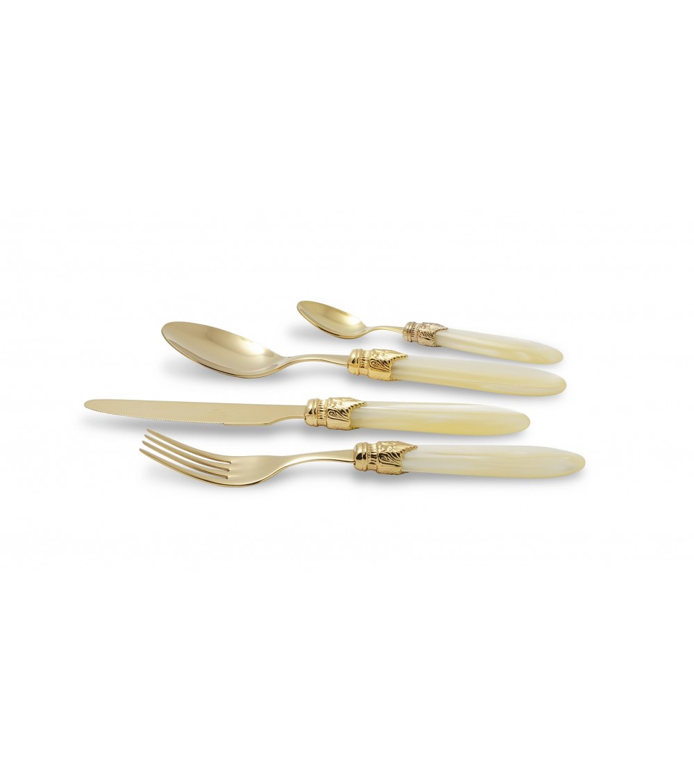 Gold Pvd Cutlery Rivadossi Sandro - Laura Set 24pcs Stainless Steel -  - 
