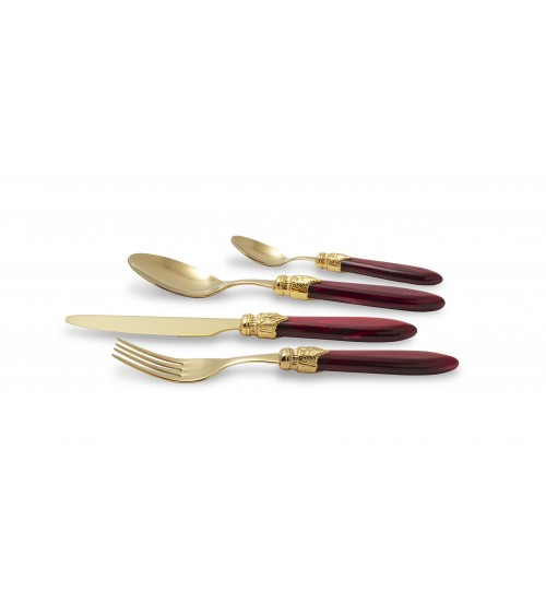 Posate Oro Pvd Rivadossi Sandro - Laura Set 24pz Acciaio Inox - 