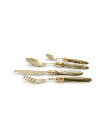 Posate Oro Pvd Rivadossi Sandro - Laura Set 24pz Acciaio Inox - 