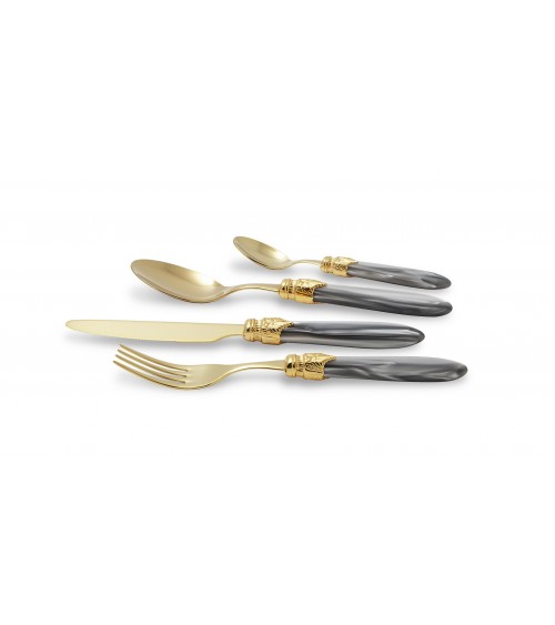 Couverts Pvd Or Rivadossi Sandro - Laura Set 24pcs Acier Inox - 
