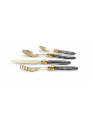 Posate Oro Pvd Rivadossi Sandro - Laura Set 24pz Acciaio Inox - 