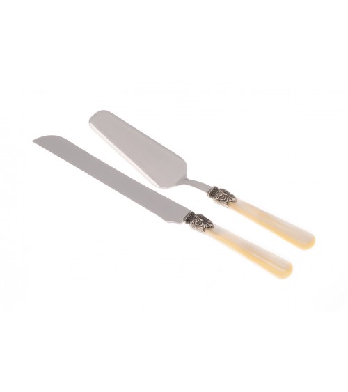 Elena Set 2-teiliges Dessertbesteck – Kuchenschaufel und Messer – Rivadosssi Sandro - 