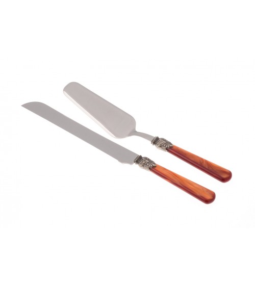Elena Set 2 Pcs Dessert Couverts - Pelle à Gâteau et Couteau - Rivadosssi Sandro - 