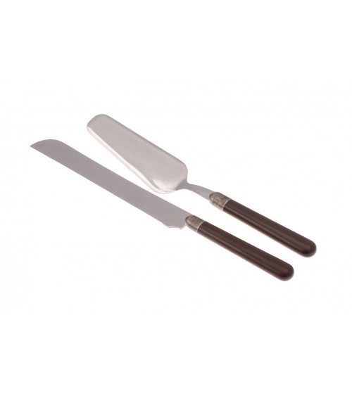 Osteria Set 2 Pcs Pelle et Couteau à Gâteau - Coutellerie Rivadossi Sandro - 