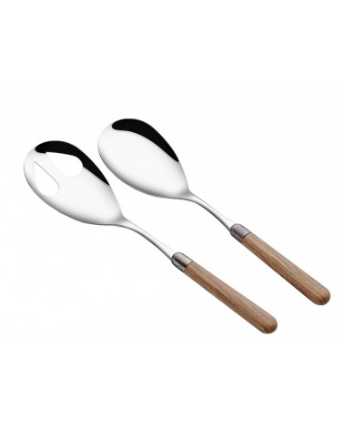 Cutlery with Wooden look Handle - Cortina Set 2pcs Salad - Rivadossi Sandro -  - 