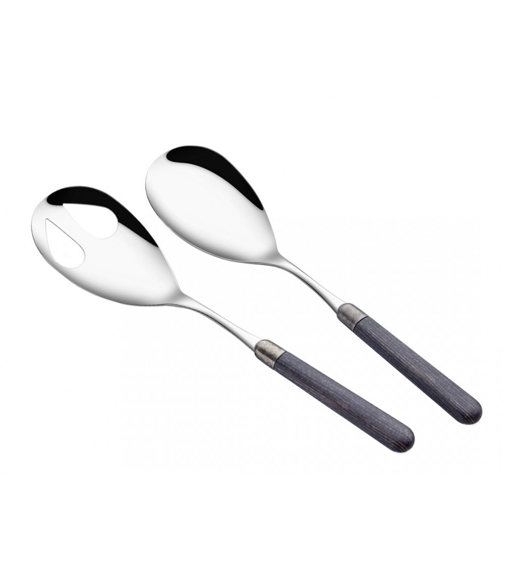 Posate Manico Simil legno - Cortina Set 2pz Insalata - Rivadossi Sandro - 