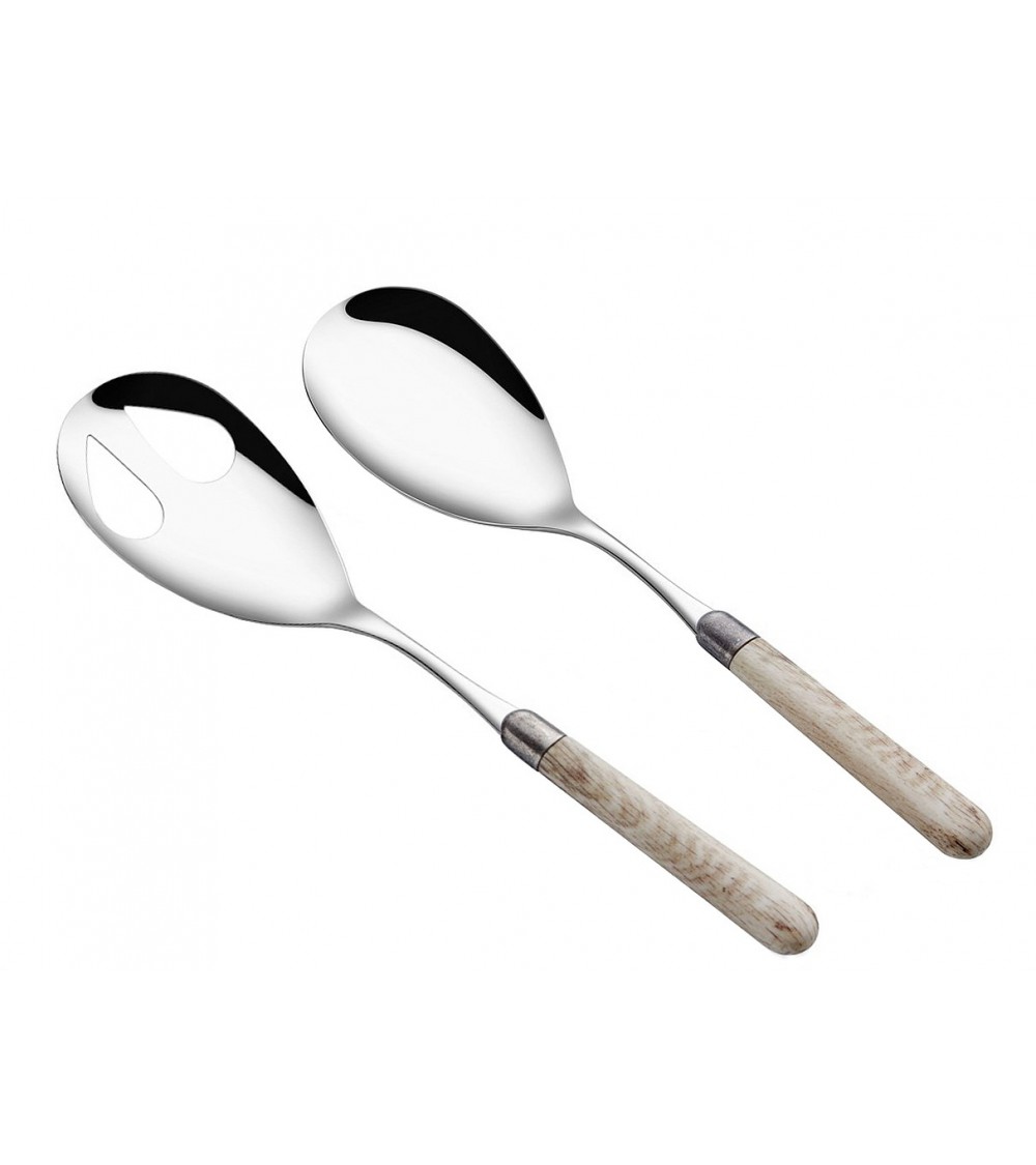 Posate Manico Simil legno - Cortina Set 2pz Insalata - Rivadossi Sandro - 