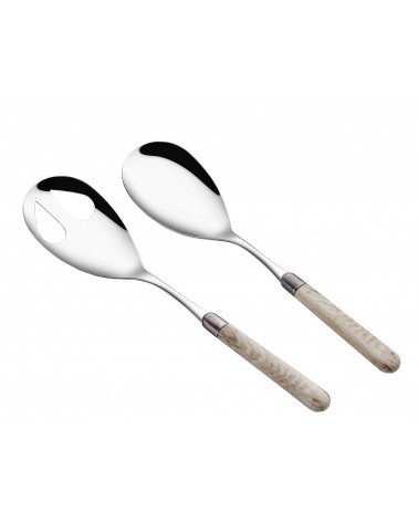 Posate Manico Simil legno - Cortina Set 2pz Insalata - Rivadossi Sandro - 