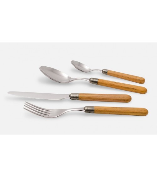 Rivadossi Sandro Posate Simil Legno Cortina set 16pz per 4 Persone - 