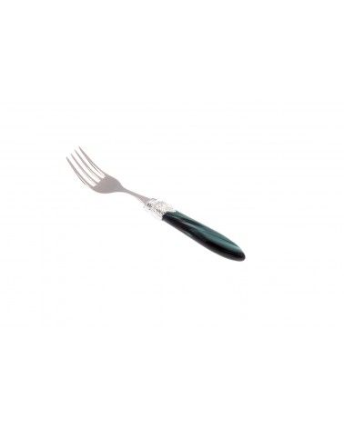 Obstgabel - Laura Argento - Rivadossi Sandro Perlmuttbesteck - perlmuttgrüne Farbe