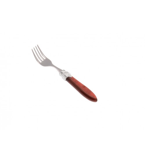 Forchetta Frutta - Laura Argento - Posate Madreperlate Rivadossi Sandro - colore rosso madreperlato
