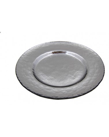 Royal Family – Set mit 2 Platztellern aus silbernem Glas - 