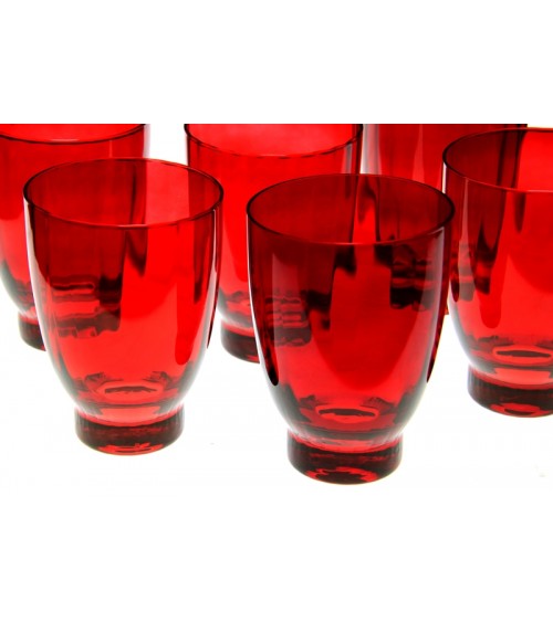 Royal Family - 6er-Set rote Wassergläser „Capri“ - 