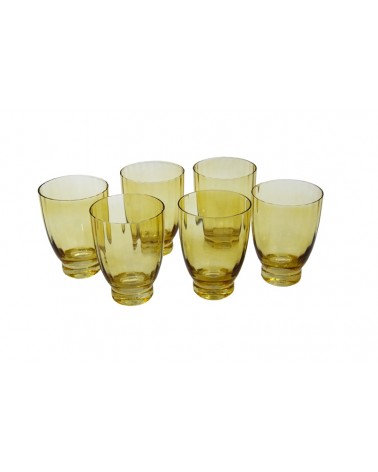 Royal Family - Set 6 Bicchieri Acqua in Vetro Ambra  "Capri" - 