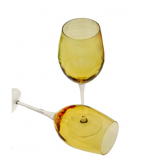 Royal Family - Set 6 Calici Vino in Vetro Ambra - 
